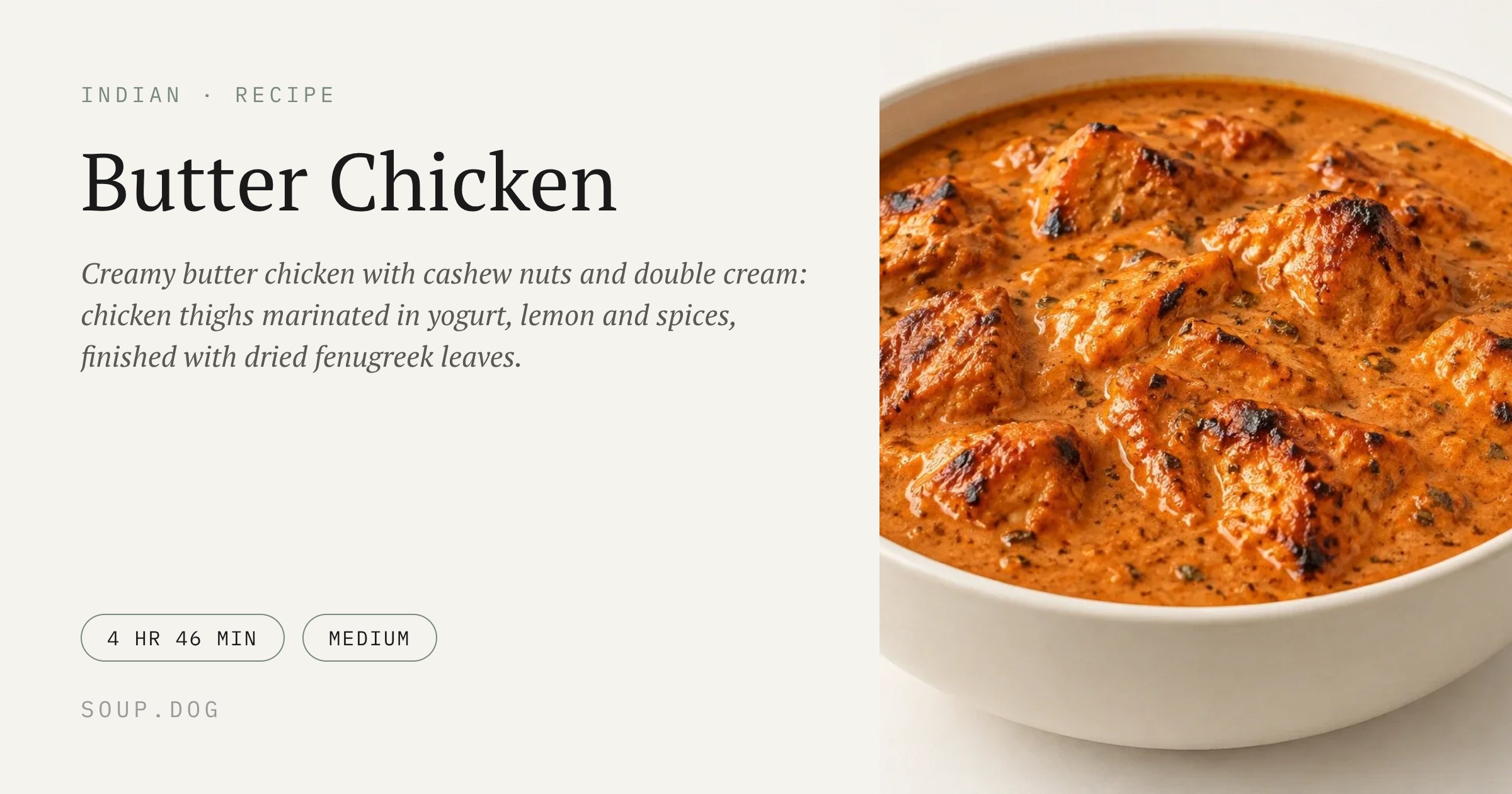 Butter Chicken — Soupdog